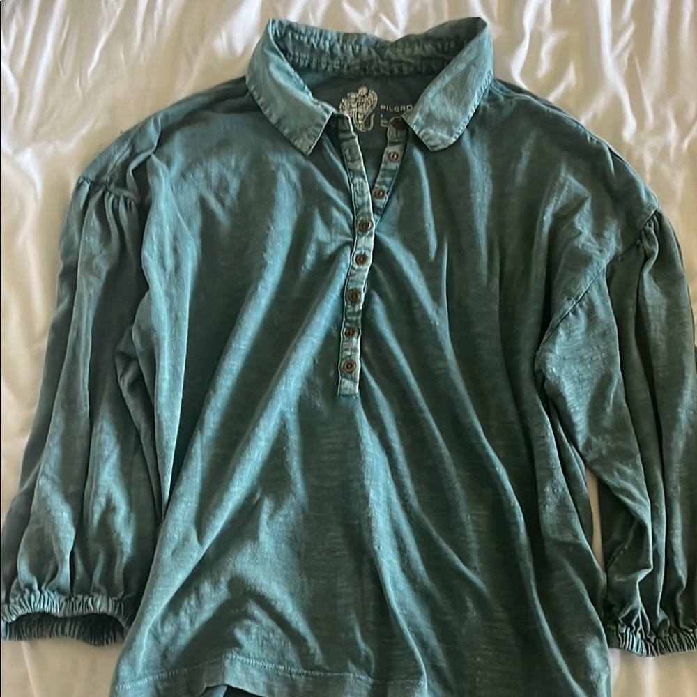 Anthropologie pilcro quarter sleeve top sz small
